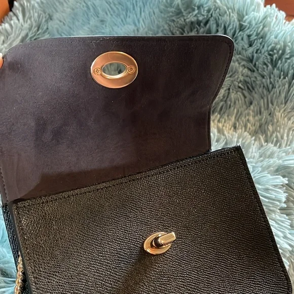 Coach Black Crossbody Bag with Gold Chain - Picture 5 of 9